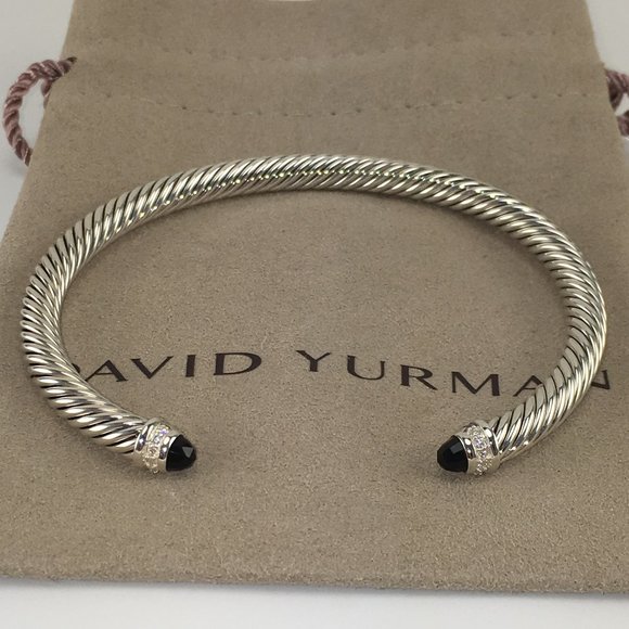 David Yurman Jewelry - David Yurman Black Onyx & Diamond 5mm Bracelet